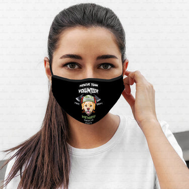 Personalized Dog Gift Idea - We Are Rescue Team Volunteer Fire Dept Since 1989 For Dog Lovers - Cloth Mask